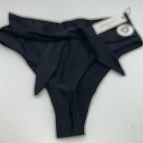 Swiminista Classy Black Tie Front Bikini Bottom - Picture 4 of 10